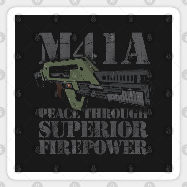 Superior Firepower Sticker by TrulyMadlyGeekly